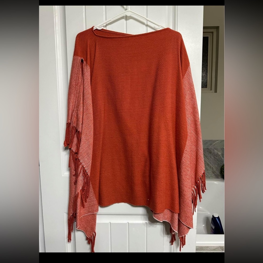 Dusty Coral Shawl Sweater Women Size Medium